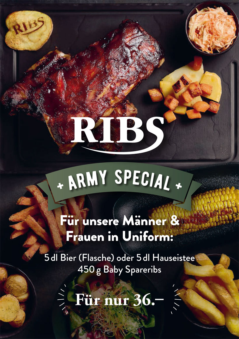 RIBS Army Special for our men and women in uniform