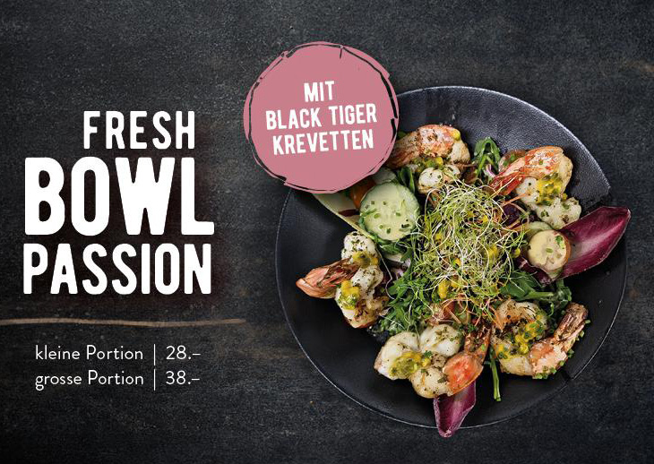 Fresh Bowl Passion - mit Black Tiger Krevetten